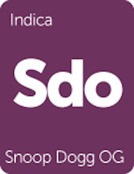 Leafly "Snoop Dogg OG" indica cannabis strain tile