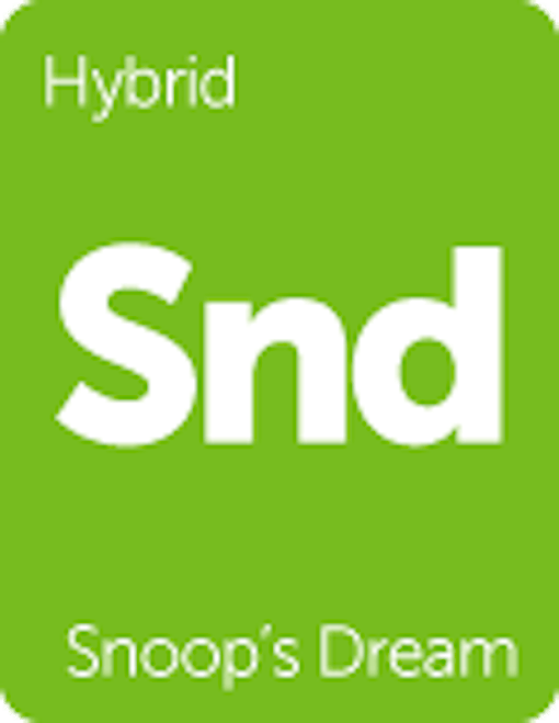 Leafly "Snoop's Dream" hybrid cannabis strain tile