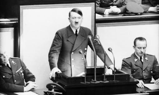 Adolf Hitler giving speech