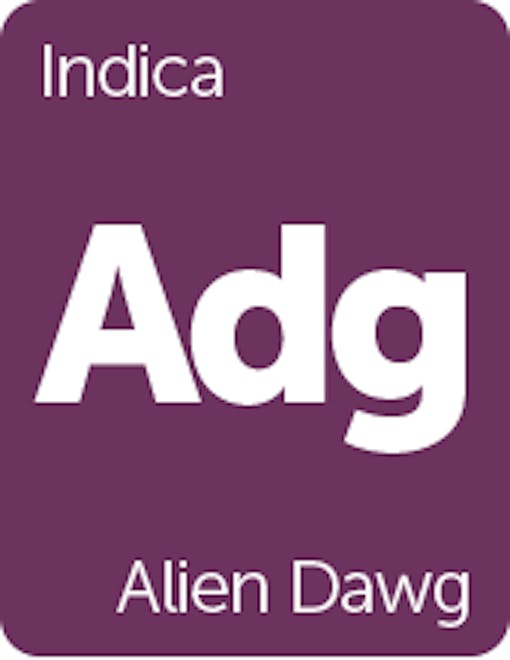 Leafly Alien Dawg cannabis strain tile