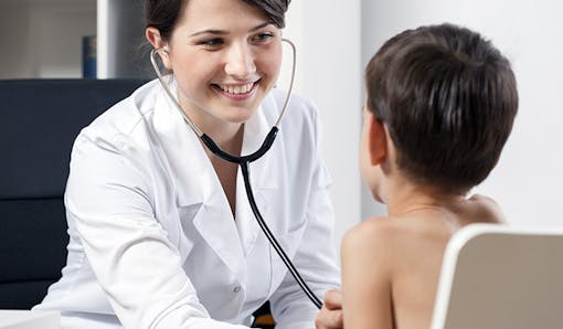 Doctor with child patient