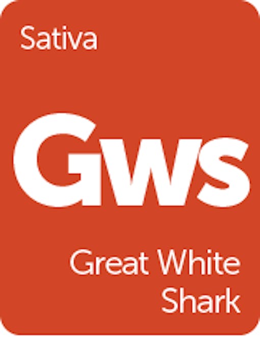 Leafly Great White Shark cannabis strain tile