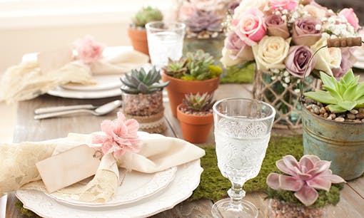 Wedding table setting