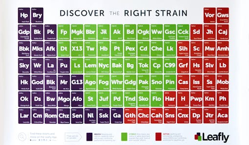 Leafly strain tile poster
