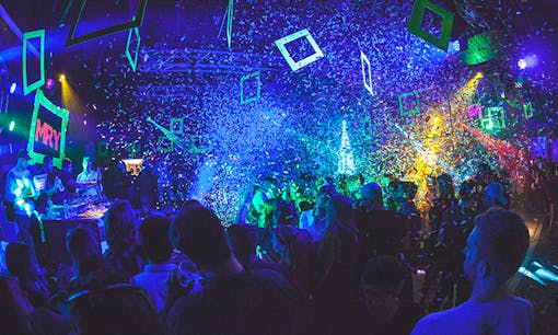 Confetti at DJ Set at South by Southwest Music Festival in Austin, Texas