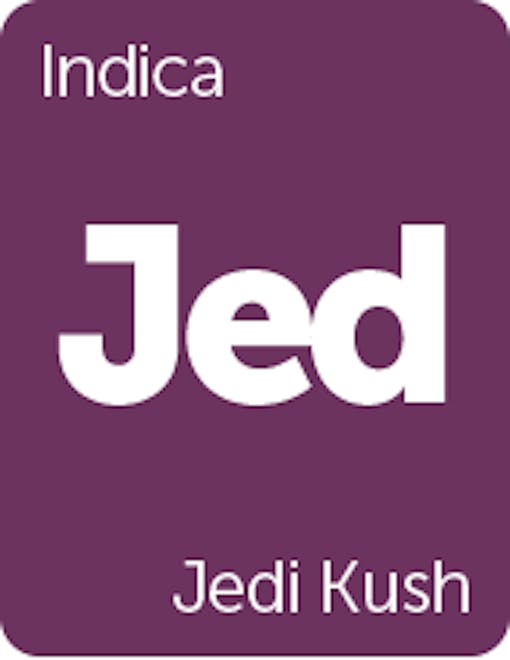 Leafly Jedi Kush cannabis strain tile