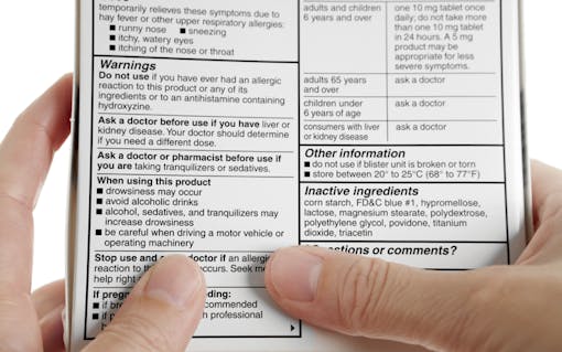 Box of allergy medicine