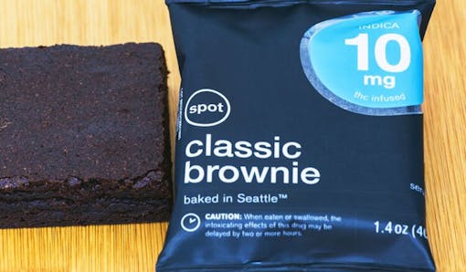 Cannabis-infused brownie edible