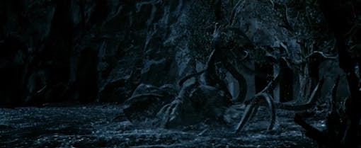 Lake monster attacking the Fellowship in The Fellowship of the Rings