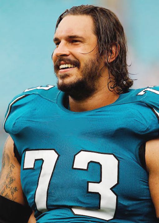 Ex-NFL lineman Eben Britton at a Jacksonville Jaguars football game
