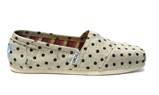 TOMS polka-dotted hemp shoes