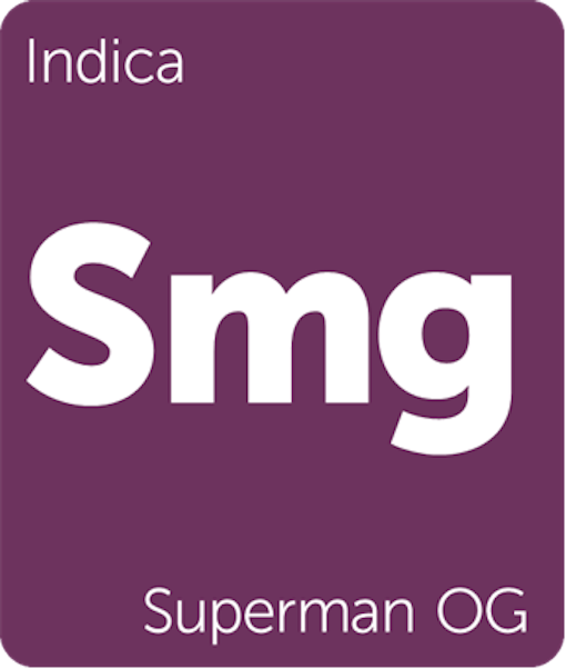 Leafly Superman OG indica cannabis strain tile