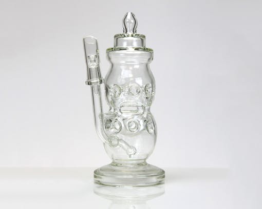 The Swiss Bottle fab egg style bottle rig with polished joint from Smoke Cartel