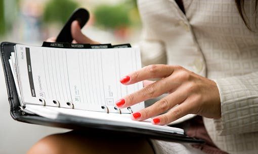 Woman holding calendar
