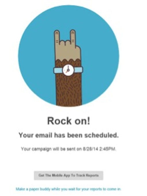 MailChimp send confirmation