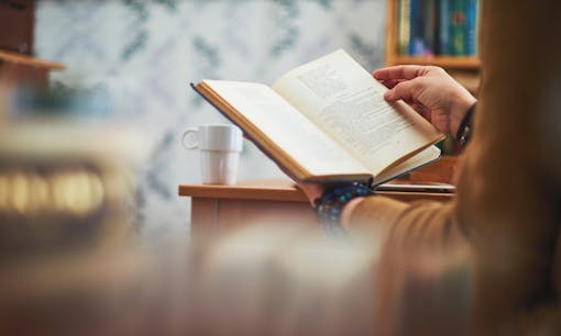 Man reading book