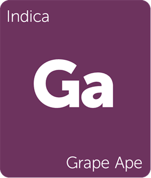 Leafly Grape Ape indica cannabis strain tile