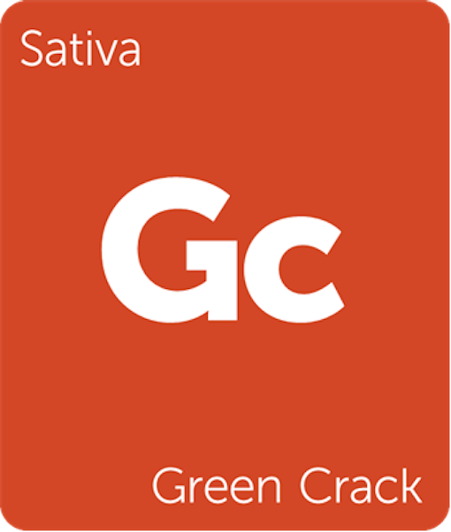 Leafly Green Crack sativa strain tile