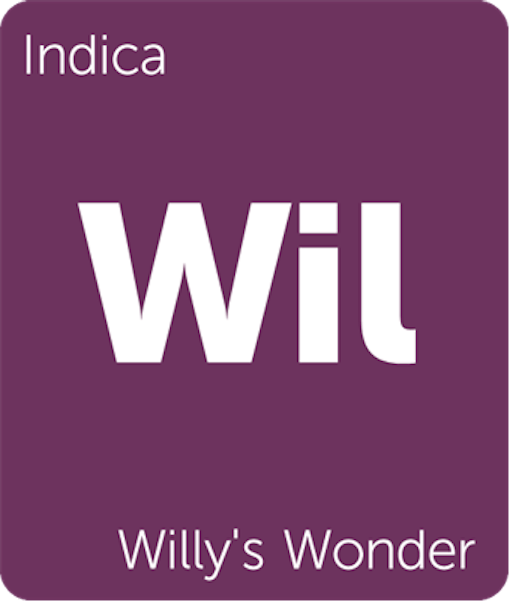Leafly Willy's Wonder indica cannabis strain tile
