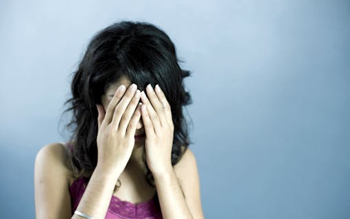 Woman feeling awkward