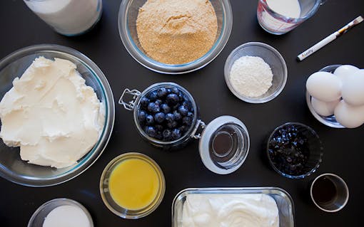 Cannabis-infused blueberry cheesecake: Ingredients