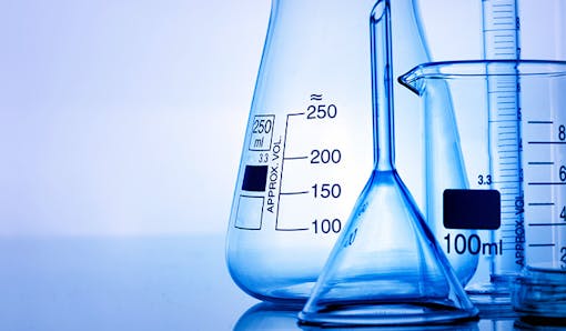 Science beakers and flasks