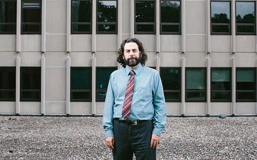 Scott Gagnon, campaign chair for Mainers Protecting Our Youth and Communities, an organization concerned with the potential social impact of cannabis legalization in Augusta, Maine. Photo by Tristan Spinski