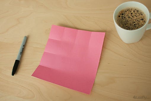 How to make an origami rose step 3, part 2