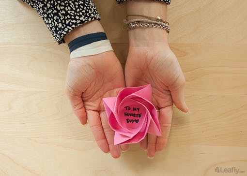 how to make an origami rose step 12
