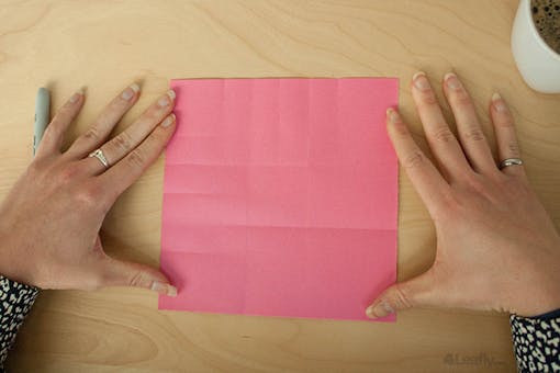 How to make an origami rose step 4, part 3