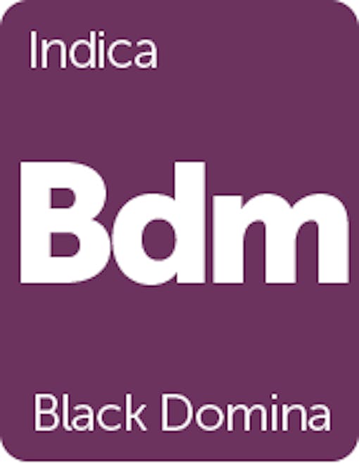 Leafly Black Domina cannabis strain tile