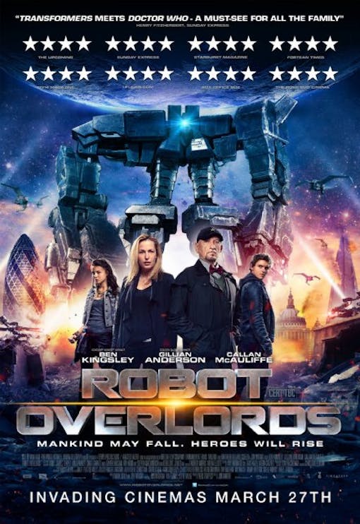 Robot Overlords starring Ben Kingsley and Gillian Anderson