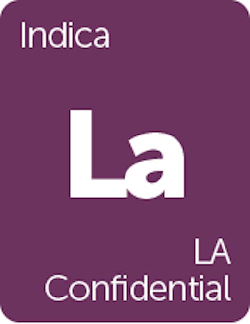 Leafly LA Confidential cannabis strain tile