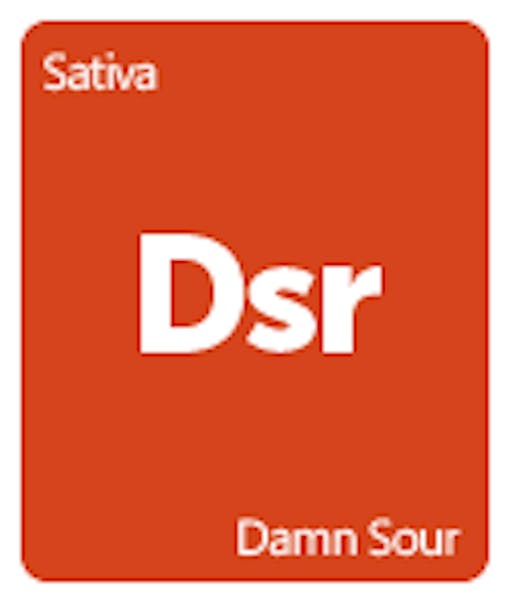 Leafly Damn Sour cannabis strain tile