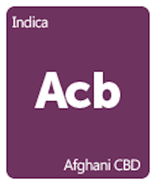 Leafly Afghani CBD cannabis strain tile