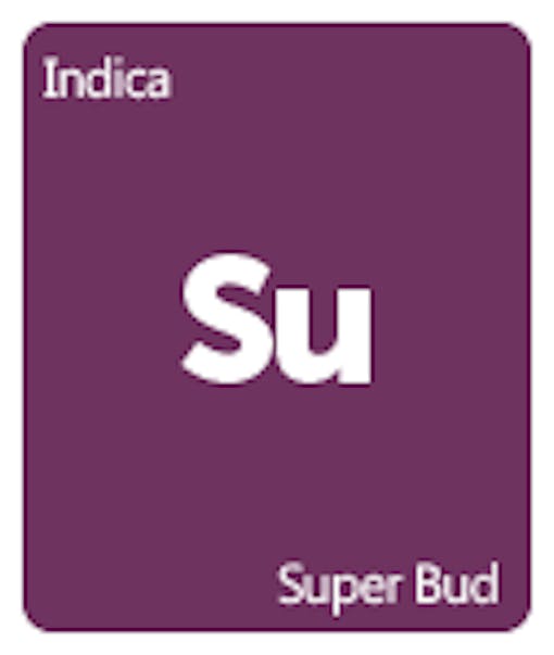 Leafly Super Bud cannabis strain tile