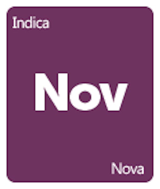 Leafly Nova cannabis strain tile