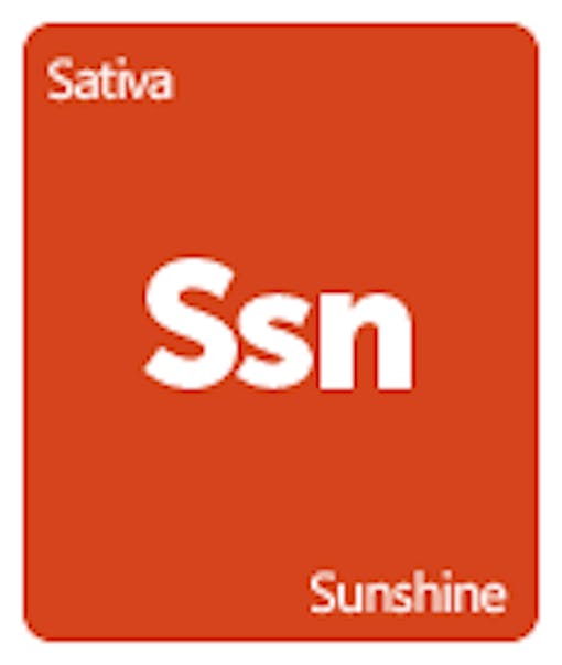 Leafly Sunshine cannabis strain tile