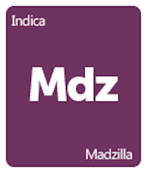 Leafly Madzilla cannabis strain tile