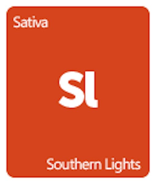 Leafly Southern Lights cannabis strain tile