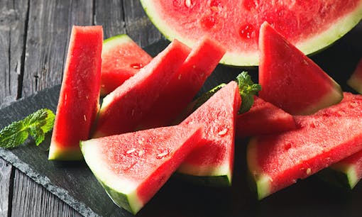 Sliced watermelon
