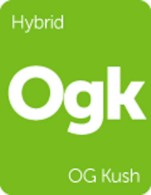 Leafly "OG Kush" hybrid cannabis strain tile