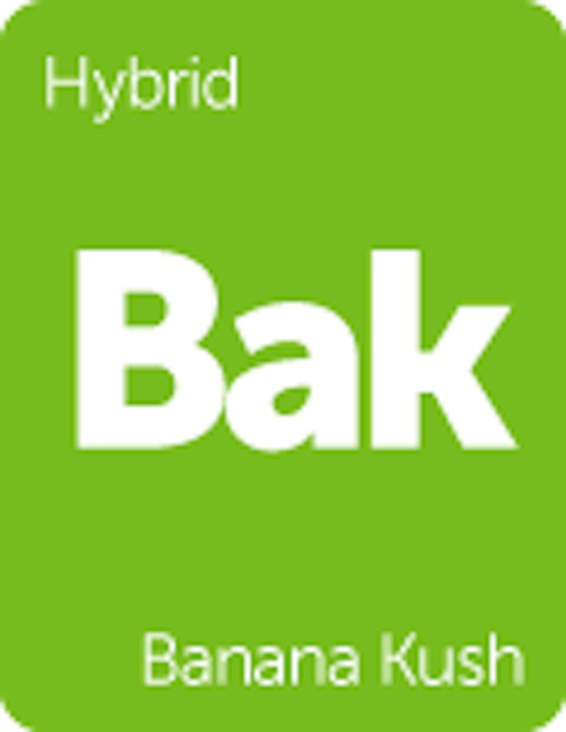 Leafly "Banana Kush" hybrid cannabis strain tile