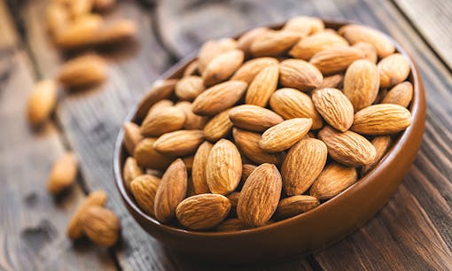 Almonds in bowl
