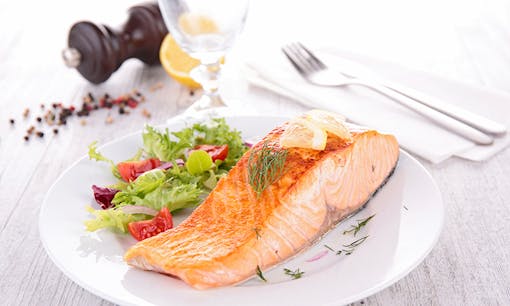 "Sensual salmon" dinner