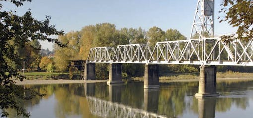 The Willamette River Dock in Portland, Oregon