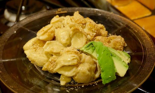 cannabis infused chipotle avocado baked macaroni and cheese