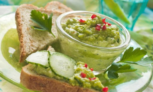 cannabis infused cucumber avocado dip
