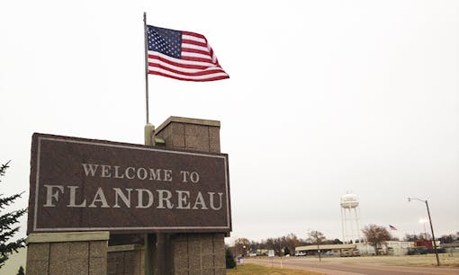 Welcome to Flandreau sign