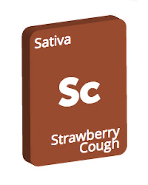 Leafly Strawberry Cough cannabis strain tile